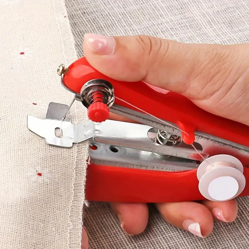 Home Portable Mini Sewing Machine Simple Sewing Fabric Tools for Travel Outdoor Small Embroidery Manual Operation